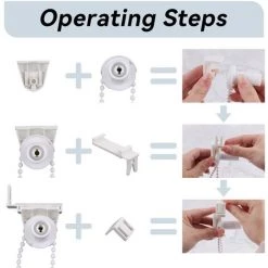 MERKMAK Lot De 2 Support De Store Enrouleur Fenetre 17 Mm Pieces De Rechange Kit De Fixations Pour Store Enrouleur Double Pour Store Enrouleur Occultant, Store Enrouleur Lateral, Store Enrouleur Double -Tente de réception Soldes 64530296 3