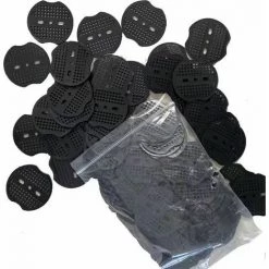 HABIENTôT 100 PCS Rondelles Pour Piquets De Fixation En Acier Pour Bâche, Rondelle D'ancrage En U Pour Piquets De Jardin, Piquets De Fixation Tente (3 Trous Communs) Noir，Oi-FRIS -Tente de réception Soldes 64562237 3