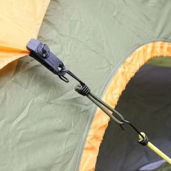 Ensoleillé 6pcs Tendeur En Caoutchouc Avec Crochets En Spirale Pour Tentes, Bâches, Bannières En PVC, Pavillons, Trampolines, Voile D'ombrage -Tente de réception Soldes 64686829 4