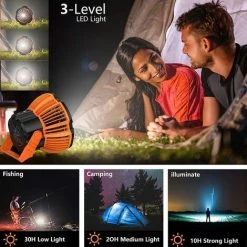 SINCèREETALI Ventilateur De Camping Avec Lanterne LED 3 En 1 Portable Pour Tente, Ventilateur De Camping Rechargeable, Batterie Externe, Télécommande Avec Anneau De Suspension Pour Intérieur/extérieur, Camping, Randonnée, Maison, Bureau, Voiture, Pannes D'urgence 9 SINCèREETALI Ventilateur De Camping Avec Lanterne LED 3 En 1 Portable Pour Tente, Ventilateur De Camping Rechargeable, Batterie Externe, Télécommande Avec Anneau De Suspension Pour Intérieur/extérieur, Camping, Randonnée, Maison, Bureau, Voiture, Pannes D'urgence -Tente de réception Soldes 64706030 3