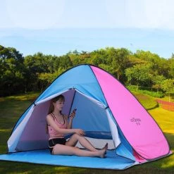 SUPERSELLER Tente De Camping En Plein Air Tente De Jeu Amusante Tente Instantanée Automatique Tente De Protection UV Auvent Pare-soleil Pour Camping Plage Arrière-cour -Tente de réception Soldes 64736560 3
