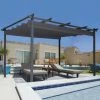 IDMARKET Pergola Toit Rétractable 4 Pieds 3x4 M Tonnelle Gris Anthracite