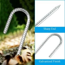 LLOVE Ancres De Sol En Lot De 10, Piquets De Tente En Acier Galvanisé,piquets De Fixation Avec Crochet En J, 12 Pouces Trampoline Auvent Ancrage Au Sol En Acier Très Résistant 9 LLOVE Ancres De Sol En Lot De 10, Piquets De Tente En Acier Galvanisé,piquets De Fixation Avec Crochet En J, 12 Pouces Trampoline Auvent Ancrage Au Sol En Acier Très Résistant -Tente de réception Soldes 64871226 3