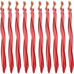 LLOVE Piquets De Tente 25 Cm Sardines En Alliage D'aluminium Piquet De Fixation Léger 10 Pièces Pour Camping Tarp Jardin Toile