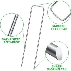LLOVE Piquets De Jardin, Piquets De Fixation De Jardin, Piquets De Fixation Tente 2,5 Mm D'épaisseur, 15 Cm/2,5 Cm, Pour Fixer Le Tissu De Mauvaises Herbes, Les Feuilles De Sol (50 PCS /4 Rondelle) 10 LLOVE Piquets De Jardin, Piquets De Fixation De Jardin, Piquets De Fixation Tente 2,5 Mm D'épaisseur, 15 Cm/2,5 Cm, Pour Fixer Le Tissu De Mauvaises Herbes, Les Feuilles De Sol (50 PCS /4 Rondelle) -Tente de réception Soldes 64871332 4