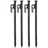 PERLE RARE 4x Piquets De Tente En Acier - Piquets Longs Et Robustes Pour Le Camping Et L'extérieur - Idéal Pour Les Sols Normaux Et Durs - 30 Cm