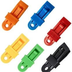 PERLE RARE Pinces De Bâche Clips De Tente 12 Pièces Clips De Bâche En Plastique Pour Activités De Plein Air Camping,bleu -Tente de réception Soldes 64904508 4
