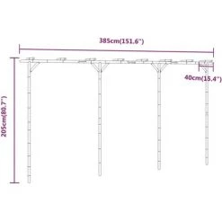 VidaXL Pergola Bambou 385x40x205 Cm - Brun 9 VidaXL Pergola Bambou 385x40x205 Cm - Brun -Tente de réception Soldes 64917965 3