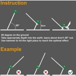 Ensemble Vert De 10 Piquets De Tente Robustes, Ancres Dures, 25 Cm, Enjeux De Terrain, Accessoires De Camping, Acier Galvanisé 56Vingt -Tente de réception Soldes 64937579 4