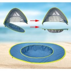 GALOZZOIT Tente De Plage Avec Protection Structure Pop-up Légère, Se Plie Et Se Range Facilement Dans Un Sac. Fournie Avec 4 Fixations Au Sol.——120x80x70cm Maquette Baleine-Bleu 10 GALOZZOIT Tente De Plage Avec Protection Structure Pop-up Légère, Se Plie Et Se Range Facilement Dans Un Sac. Fournie Avec 4 Fixations Au Sol.——120x80x70cm Maquette Baleine-Bleu -Tente de réception Soldes 64999890 4