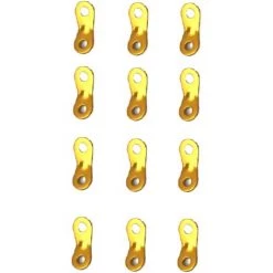EAUDACè 12 Pièce Tendeur De Corde 2 Trous Ajusteur De Corde à Vent Tendure Pour Tente Randonnée Camping (12PCS Or)