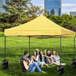 Froadp Ensemble De 4 Supports De Pieds De Pavillon En HDPE, Pouvant être Remplis D'eau Ou De Sable, Pieds Stabilisateurs De Pavillon Pour Auvents De Gazebo, Tentes De Fête De Jardin, Noir -Tente de réception Soldes 65112609 5