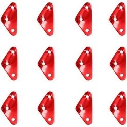 PERLE RARE Tendeur De Corde Tendeur Camping En Alliage D'Aluminium Crochet Ajusteur De Corde Durable Antidérapant Pour Tente Bâche Randonnée Camping,Rouge (Forme Triangle) - 12 Pièces
