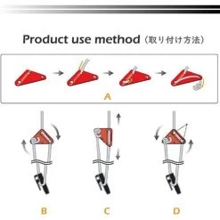 PERLE RARE Tendeur De Corde Tendeur Camping En Alliage D'Aluminium Crochet Ajusteur De Corde Durable Antidérapant Pour Tente Bâche Randonnée Camping,Rouge (Forme Triangle) - 12 Pièces -Tente de réception Soldes 65177565 5