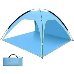 PERLE RARE Tente De Plage, Grande Tente De Plage Pour 3-4 Personnes UPF 50+ Abri De Plage Tente De Camping De Plage Portable Pour Pique-nique En Famille, Pêche, Plage, Jardin Et Activités De Plein Air