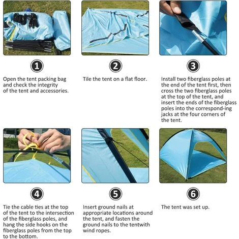 PERLE RARE Tente De Plage, Grande Tente De Plage Pour 3-4 Personnes UPF 50+ Abri De Plage Tente De Camping De Plage Portable Pour Pique-nique En Famille, Pêche, Plage, Jardin Et Activités De Plein Air 7 PERLE RARE Tente De Plage, Grande Tente De Plage Pour 3-4 Personnes UPF 50+ Abri De Plage Tente De Camping De Plage Portable Pour Pique-nique En Famille, Pêche, Plage, Jardin Et Activités De Plein Air – Image 5