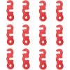 PERLE RARE Tendeur De Corde Tendeur Camping En Alliage D'Aluminium Crochet Ajusteur De Corde Durable Antidérapant Pour Tente Bâche Randonnée Camping Rouge - 12 Pcs