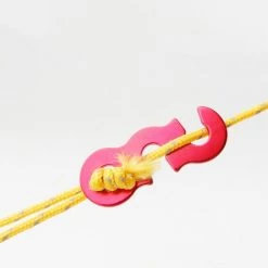 PERLE RARE Tendeur De Corde Tendeur Camping En Alliage D'Aluminium Crochet Ajusteur De Corde Durable Antidérapant Pour Tente Bâche Randonnée Camping Rouge - 12 Pcs -Tente de réception Soldes 65178104 3