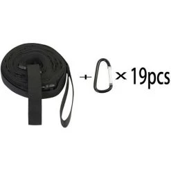 PERLE RARE Sangle De Rangement Pour Camping, Corde à Linge D'extérieur Avec 19 Boucles Cousues, Sangles De Rangement Pour Tente Pour Voyage, Randonnée, Pique-nique