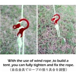 L'FLANEUR Cordes Tendeur De Corde Tendeur De Tente Tendeur En Alliage D'Aluminium Léger 12 Pièces Pour Camping Auvent Randonnée Escalade Bleu (Forme D'escargot) - 12 Pièces ANEUR -Tente de réception Soldes 65354151 4