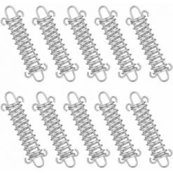 L'FLANEUR Tendeur Ressort, 10 Pcs Boucle De Corde De Ressort, Boucles à Ressort De Tente, Ressort Absorbeur, Ressort De Tension Pour Voile DOmbrage, Bache, Tente, Grille Métallique ANEUR