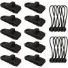 L'FLANEUR Lot De 10 Pinces De Fixation Pour Tente, Tente, Auvent, Bannières, Bateau, Jardinage - Noir ANEUR -Tente de réception Soldes 65357440 1