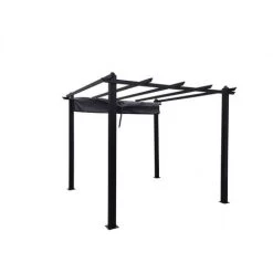 CONCEPT-USINE Tonnelle Autoportante 3x3m, Structure Alu Toile Grise REGIA - Gris