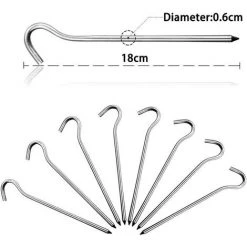 AOUGO Lot De 14 Piquets De Tente, Crochets De Tente En Métal Robustes, Piquets De Camping, Piquets De Sol, Piquets De Tente, Piquets De Bâche, Longs Piquets De Tente Légers, Grands Piquets De Chapiteau Pour Sol Dur, Camping, Plage, Filet De Voyage. 9 AOUGO Lot De 14 Piquets De Tente, Crochets De Tente En Métal Robustes, Piquets De Camping, Piquets De Sol, Piquets De Tente, Piquets De Bâche, Longs Piquets De Tente Légers, Grands Piquets De Chapiteau Pour Sol Dur, Camping, Plage, Filet De Voyage. -Tente de réception Soldes 65392918 3