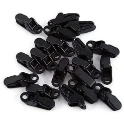 AOUGO 20 Pièces Noir Bâche Clip Ensemble Tente S'enclenche Camping Auvent Auvent Pince Clips Tente Serrer Pour Les Activités De Plein Air
