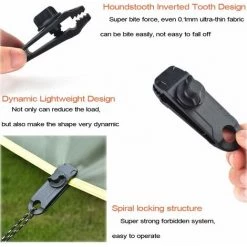 ENLENK Lot De 10 Clips De Fermeture Pour Rideaux, Bâches, Clips Pour Fixation De Bâches, Pour Tentes, Camping, Soleil, Coupe-vent, Accessoires (noir) -Tente de réception Soldes 65440897 4