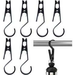 ENLENK Lot De 8 Clips Réutilisables Pour Auvent De Tente, Pinces Robustes, Pinces De Bâche De Qualité Supérieure, Pinces à Linge Multifonctions, Accessoires De Camping En Plein Air (noir)