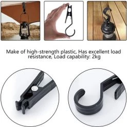 ENLENK Lot De 8 Clips Réutilisables Pour Auvent De Tente, Pinces Robustes, Pinces De Bâche De Qualité Supérieure, Pinces à Linge Multifonctions, Accessoires De Camping En Plein Air (noir) -Tente de réception Soldes 65440898 3