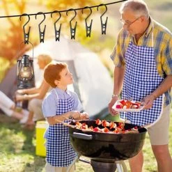 ENLENK Lot De 8 Clips Réutilisables Pour Auvent De Tente, Pinces Robustes, Pinces De Bâche De Qualité Supérieure, Pinces à Linge Multifonctions, Accessoires De Camping En Plein Air (noir) -Tente de réception Soldes 65440898 5