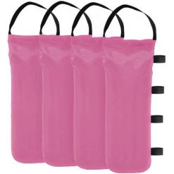 GALOZZOIT Lot De 4 Sacs De Sable Pour Tonnelle - Qualité Industrielle - Poids Pour Tonnelle Et Tentes De Jardin —rose Rouge