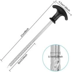 OSQI Piquets De Camping Antirouille, Piquets à Vis De Camping, Piquets De Sol Dur Et D'auvent, Pour Tente De Bivouac, Pour Jardin, Camping, Voyage, Extérieur -Tente de réception Soldes 65502124 4