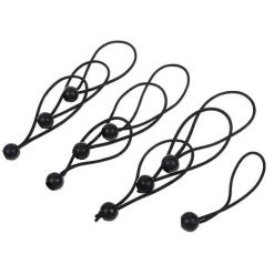 FUIENKO Accessoires De Tente De Randonnée, Corde élastique, Boule, Corde élastique, Corde élastique, Bache D'arrimage, Sangle De Camping Noire, 10 Pièces/ensemble -Tente de réception Soldes 65521117 2
