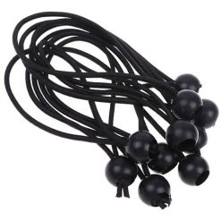 FUIENKO Accessoires De Tente De Randonnée, Corde élastique, Boule, Corde élastique, Corde élastique, Bache D'arrimage, Sangle De Camping Noire, 10 Pièces/ensemble -Tente de réception Soldes 65521117 5