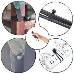 HELLO KITTY BAIN Accessoires De Piscine Clips De Tente Noir - 10 Pièces Camping En Plein Air Clips De Tente Coupe-Vent Clips D'Auvent En Nylon Spirales Réglables -Tente de réception Soldes 65623111 2