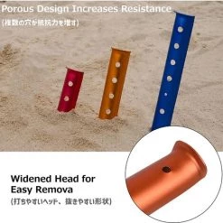 ILOVEMILAN 2 Pièces Clous De Tente En Alliage D'aluminium 23 Cm Clous De Sable Légers Clous De Tente De Fixation De Pieu De Sol Pour Camping Randonnée Bâches D'auvent (or + Rouge) -Tente de réception Soldes 65646495 3