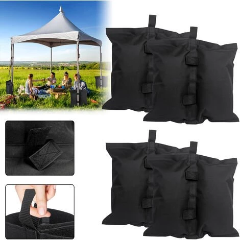 UISEBRT Lot De 4 Sacs De Poids Gazebo - Sacs De Sable Gazebo 600D Très Résistants, Sac De Pieds Lestés Avec Double Couture, 25LB Porteur Par Sac De Sable, Pour Gazebo Tente Auvent Ou Parasol 3 UISEBRT Lot De 4 Sacs De Poids Gazebo - Sacs De Sable Gazebo 600D Très Résistants, Sac De Pieds Lestés Avec Double Couture, 25LB Porteur Par Sac De Sable, Pour Gazebo Tente Auvent Ou Parasol