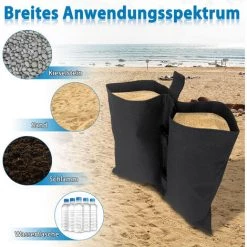UISEBRT Lot De 4 Sacs De Poids Gazebo - Sacs De Sable Gazebo 600D Très Résistants, Sac De Pieds Lestés Avec Double Couture, 25LB Porteur Par Sac De Sable, Pour Gazebo Tente Auvent Ou Parasol 9 UISEBRT Lot De 4 Sacs De Poids Gazebo - Sacs De Sable Gazebo 600D Très Résistants, Sac De Pieds Lestés Avec Double Couture, 25LB Porteur Par Sac De Sable, Pour Gazebo Tente Auvent Ou Parasol -Tente de réception Soldes 65671675 3