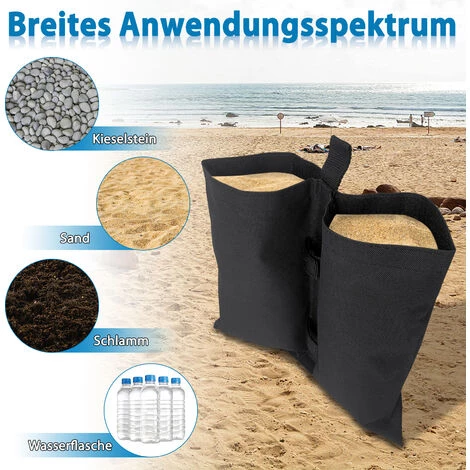 UISEBRT Lot De 4 Sacs De Poids Gazebo - Sacs De Sable Gazebo 600D Très Résistants, Sac De Pieds Lestés Avec Double Couture, 25LB Porteur Par Sac De Sable, Pour Gazebo Tente Auvent Ou Parasol 5 UISEBRT Lot De 4 Sacs De Poids Gazebo - Sacs De Sable Gazebo 600D Très Résistants, Sac De Pieds Lestés Avec Double Couture, 25LB Porteur Par Sac De Sable, Pour Gazebo Tente Auvent Ou Parasol – Image 3