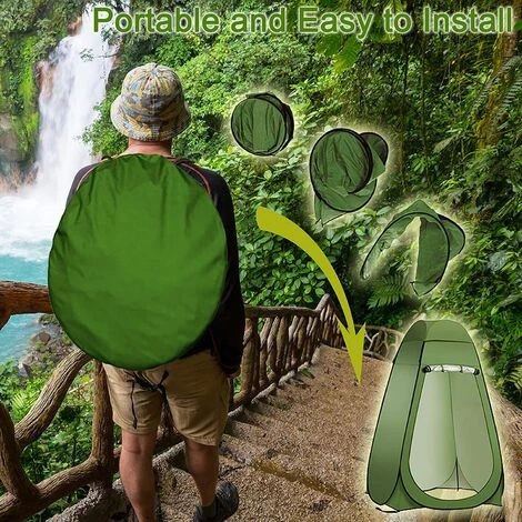 YIDOMDE Tente De Douche Pop Up Toilette Cabinet De Changement Camping Portable Tente De Toilettes, Abri De Pêche, Abri De Jardin, Abri De Camping Abri De Plein Air Vestiaire Extérieure Intérieure 4 YIDOMDE Tente De Douche Pop Up Toilette Cabinet De Changement Camping Portable Tente De Toilettes, Abri De Pêche, Abri De Jardin, Abri De Camping Abri De Plein Air Vestiaire Extérieure Intérieure – Image 2