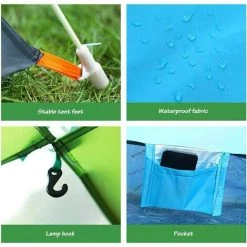 YIDOMDE Tente Instantanée,Dôme Tente Étanche, 2-3 Personnes Tente De Plage Pop Up, Tente De Camping Anti-UV Étanche Pour La Famille Pour La Randonnée Familiale Et Outdoor -Tente de réception Soldes 65745056 5