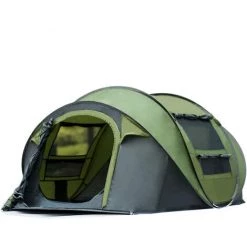 YIDOMDE Pop Up Tente Tentes Instantanées Pour Camping 4 Personnes Secondes Pop Up Ouverture Rapide Camping Randonnée Tente Aavec Sac De Transport Facile à Installer, Vert