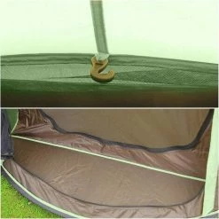 YIDOMDE Pop Up Tente Tentes Instantanées Pour Camping 4 Personnes Secondes Pop Up Ouverture Rapide Camping Randonnée Tente Aavec Sac De Transport Facile à Installer, Vert -Tente de réception Soldes 65745067 3