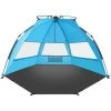 YIDOMDE [Lot De 4] Tente De Plage Pare-soleil Repliable Abris De Plage Protection Solaire UPF 50 Plus UV Parasol Montage Rapide Automatique Pop Up Beach 3 Mesh Fenêtres Autoportrait De Bébé De Plage Instantanée Portative Léger 4.7 Livres,Tent Coins Renfor