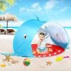 MAGICFOX Tente De Plage Enfant Anti-UV - Structure Pop-up Légère, Tente Composée D’une Piscine Et D’un Auvent - Dimension : 120*80*70cm Bleu -Tente de réception Soldes 65747127 1