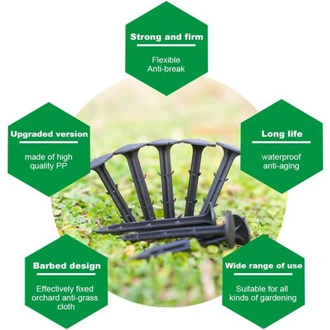 EINEMGELD Pack De 50 Piquets De Tente Piquets Clous Sols Durs En Plastique Pour Sardines Tente Camping Randonnée Ou Pique-Nique Bâche Utilisée En Couvre Sol Jardin 7 EINEMGELD Pack De 50 Piquets De Tente Piquets Clous Sols Durs En Plastique Pour Sardines Tente Camping Randonnée Ou Pique-Nique Bâche Utilisée En Couvre Sol Jardin – Image 5