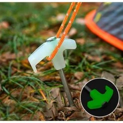 PERLE RARE Piquets De Tente, 10 Piquets De Sol En Métal Robustes, Piquets De Tente De Camping Lumineux Avec Cordons Réfléchissants Et Sac Fourre-tout Pour Auvent De Camping Bâche De Voyage -Tente de réception Soldes 65797552 4
